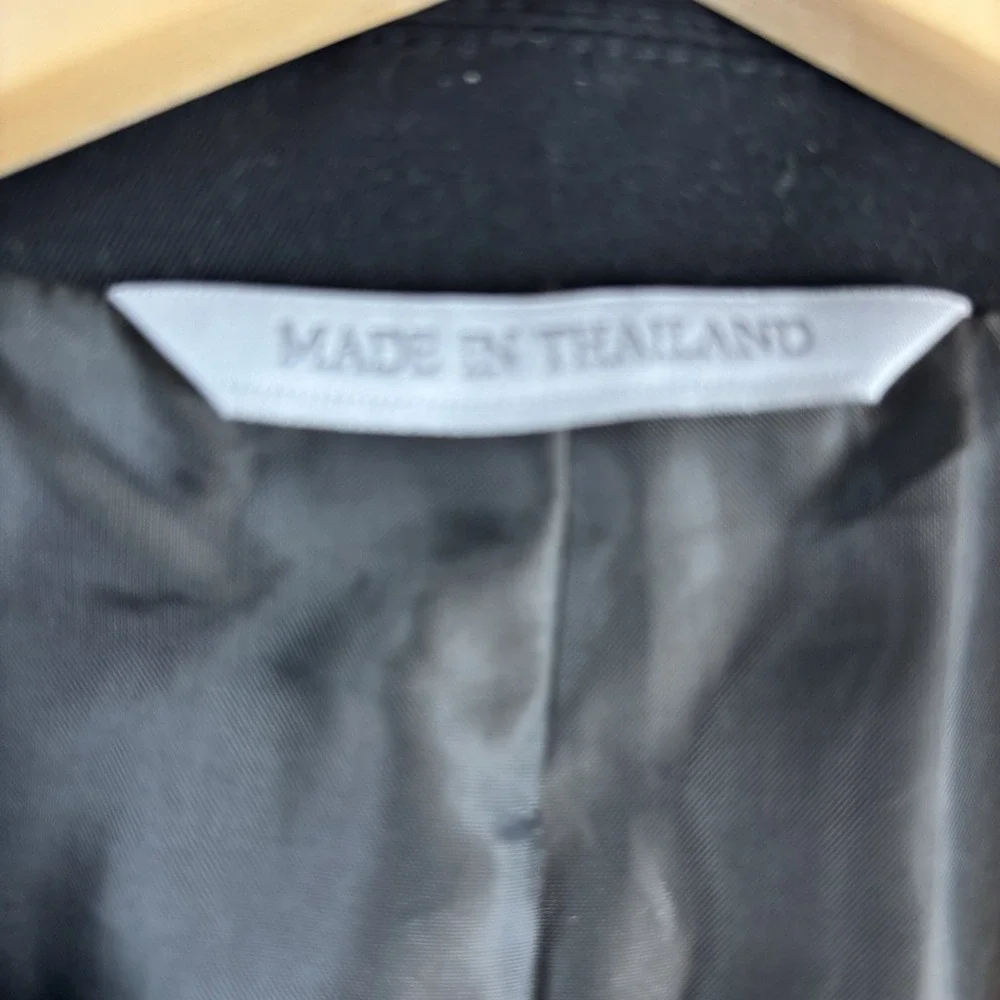 Y2K Gap Casual Blazer M 100% Cotton Black Sport Coat Jacket Timeless Preppy